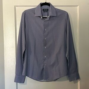 2/$22 ✨ Nautica long sleeve slim fit blue and white checkered button up
